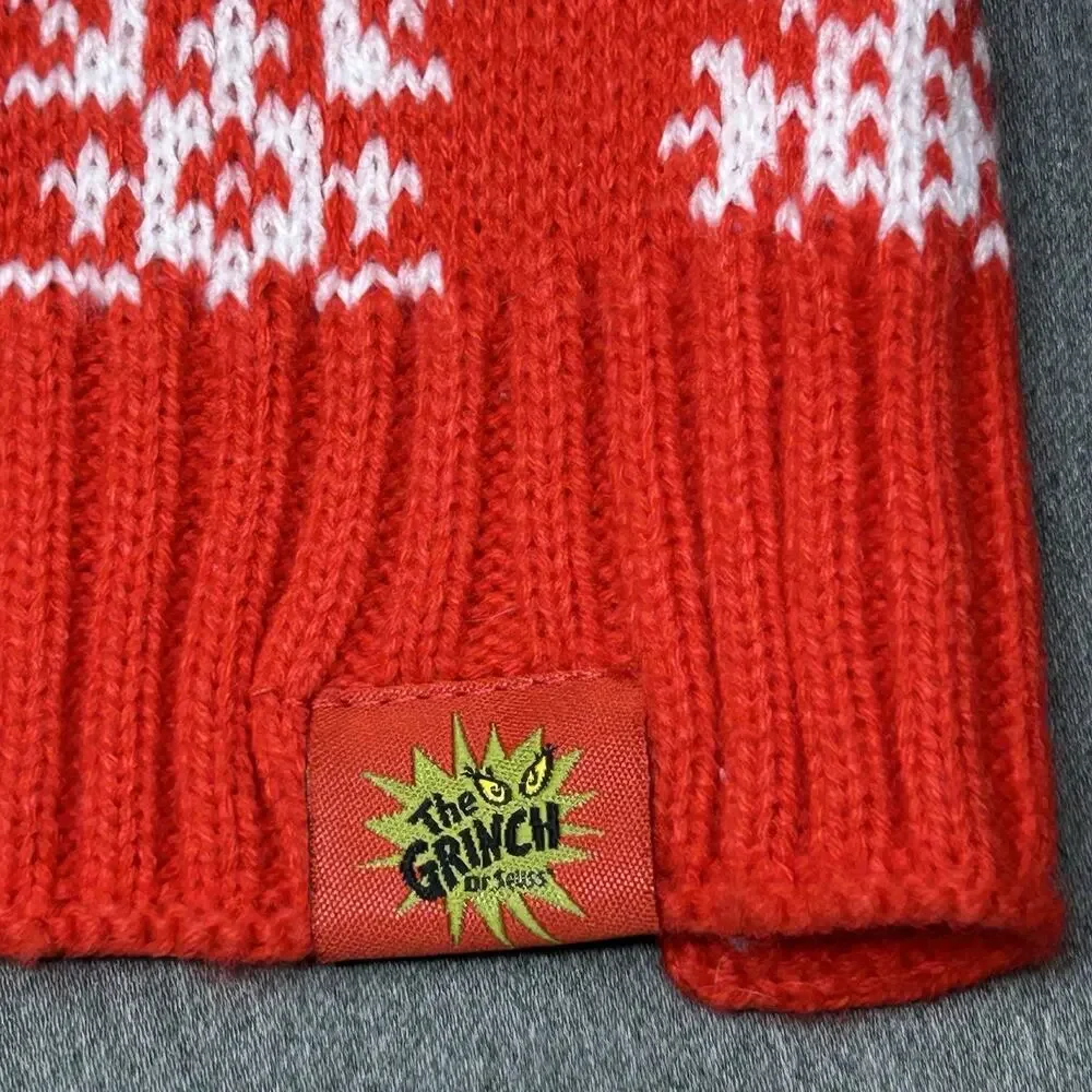 Dr Seuss The Grinch Merry Grinchmas Christmas Knit Holiday Dog Sweater Medium